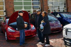 38-DRH_1390 Cars & Coffee at 2nd Street Public Market, Dayton, Ohio, February 26, 2023, photo by Butterfly Effect Photography, shared by Drive Electric Dayton.