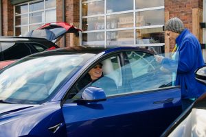 Cars & Coffee at 2nd Street Public Market, Dayton, Ohio, February 26, 2023, photo by Butterfly Effect Photography, shared by Drive Electric Dayton.