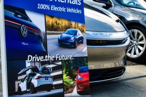 9-DRH_1160 Cars & Coffee at 2nd Street Public Market, Dayton, Ohio, February 26, 2023, photo by Butterfly Effect Photography, shared by Drive Electric Dayton.