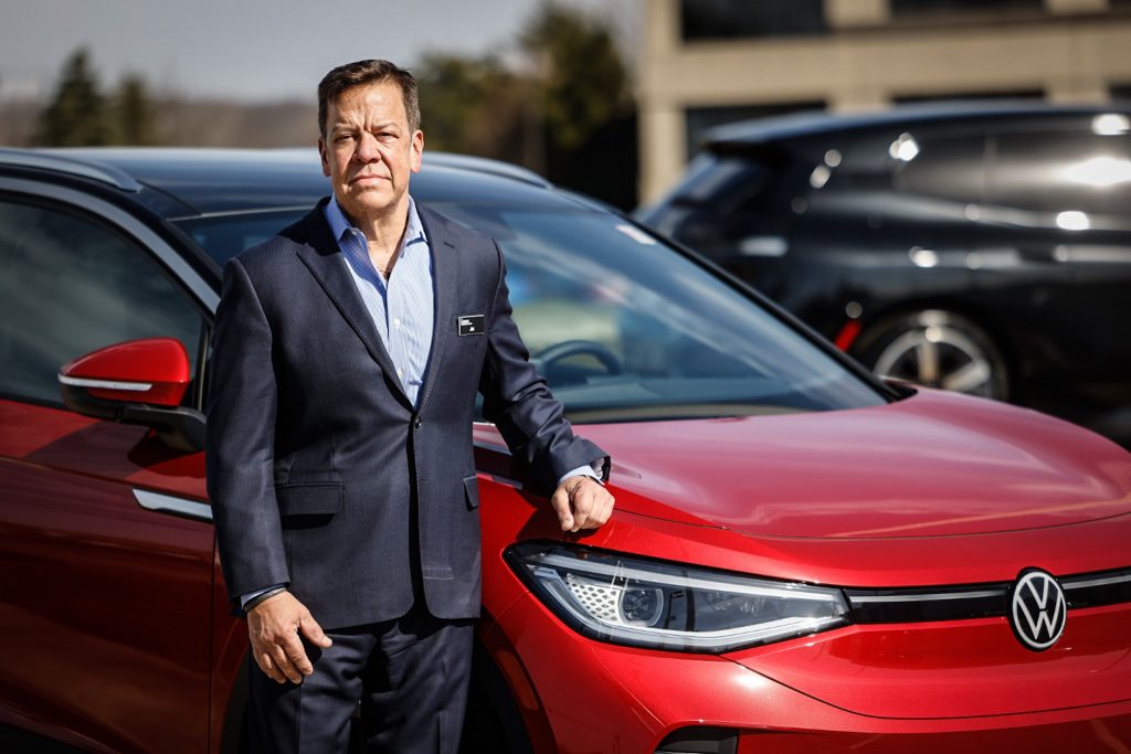 Jim Evans of Evans Auto Group photo by Dayton Daily News shared by Drive Electric Dayton.